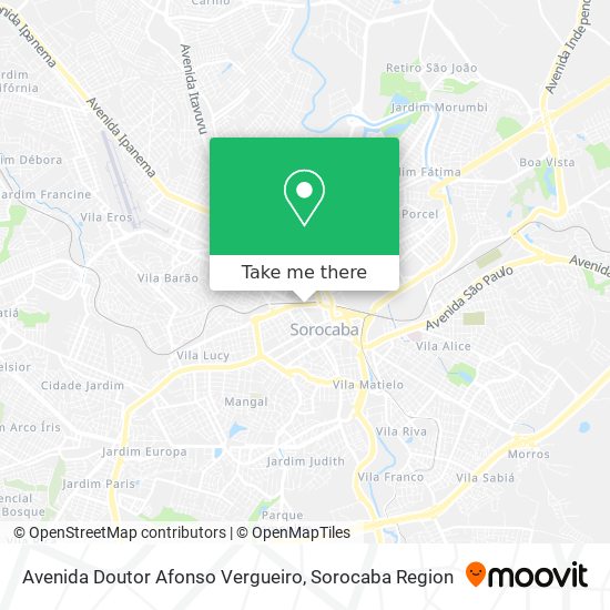 Mapa Avenida Doutor Afonso Vergueiro
