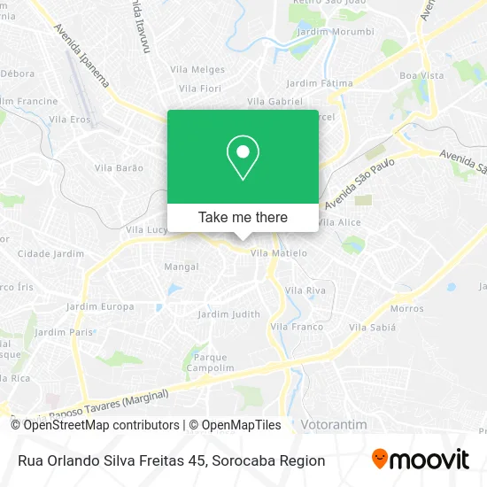 Rua Orlando Silva Freitas 45 map