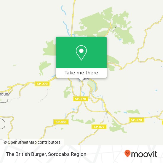 Mapa The British Burger, Avenida Antônio Dias Bastos, 21 Centro São Roque-SP 18130-350