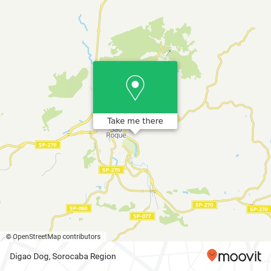 Mapa Digao Dog, Avenida Santa Rita, 46 Vila Aguiar São Roque-SP 18130-675