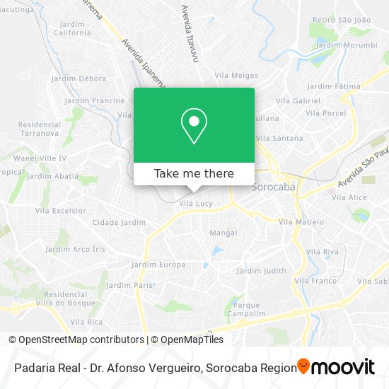 Padaria Real - Dr. Afonso Vergueiro map