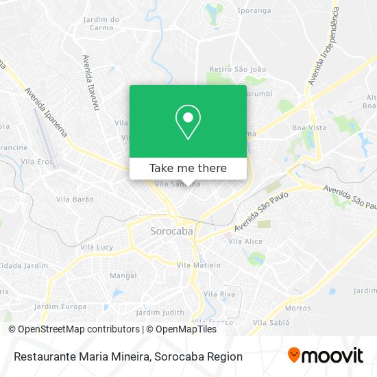 Mapa Restaurante Maria Mineira