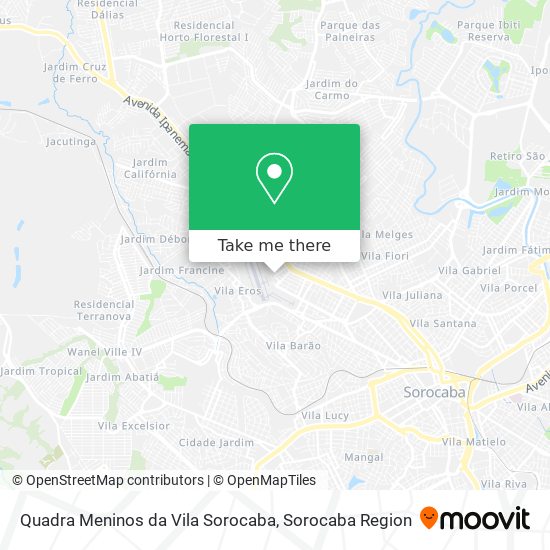 Mapa Quadra Meninos da Vila Sorocaba