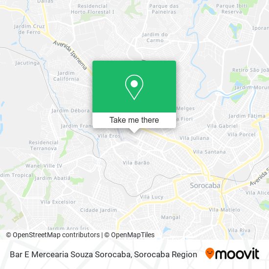 Mapa Bar E Mercearia Souza Sorocaba