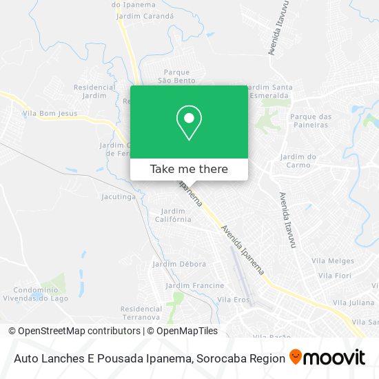 Mapa Auto Lanches E Pousada Ipanema