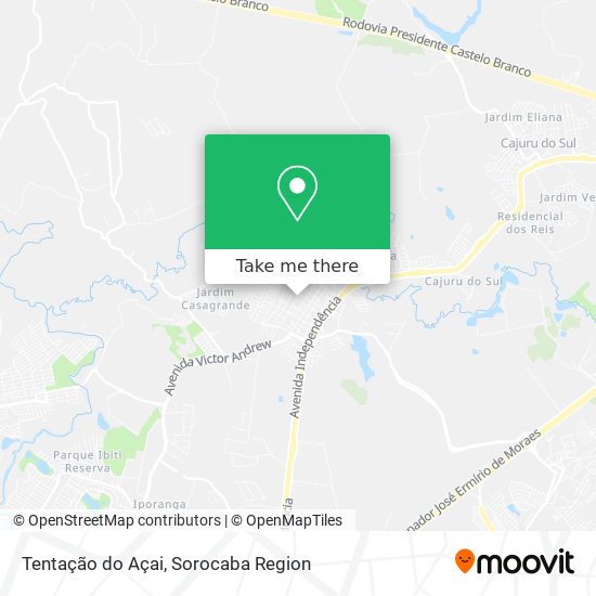 Tentação do Açai map