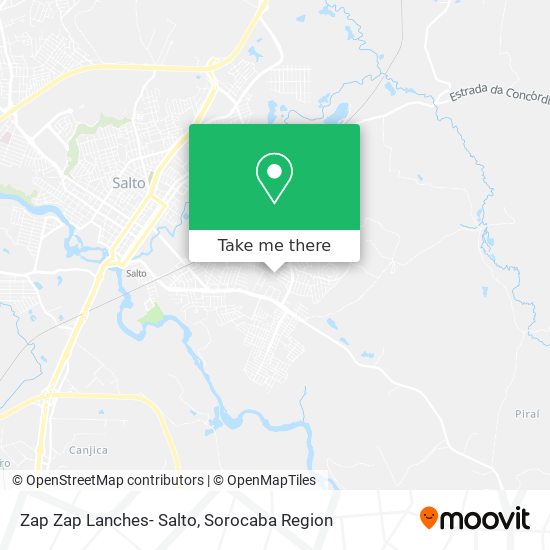 Mapa Zap Zap Lanches- Salto