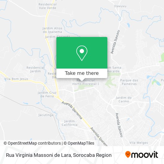 Rua Virginia Massoni de Lara map