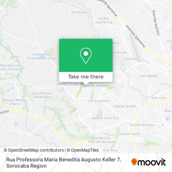 Mapa Rua Professora Maria Benedita Augusto Keller 7