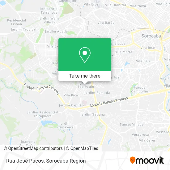 Rua José Pacos map