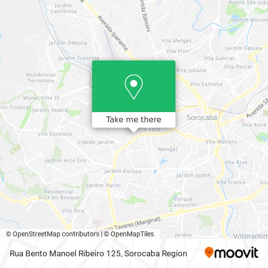 Mapa Rua Bento Manoel Ribeiro 125
