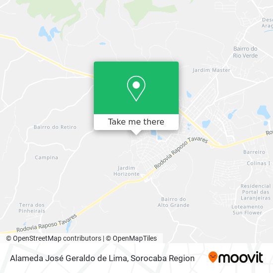 Mapa Alameda José Geraldo de Lima