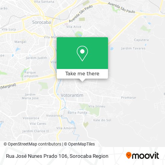 Mapa Rua José Nunes Prado 106