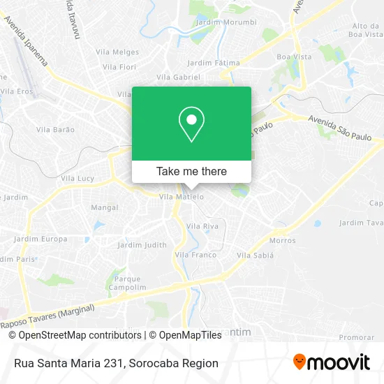 Rua Santa Maria 231 map