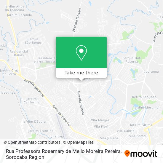 Rua Professora Rosemary de Mello Moreira Pereira map