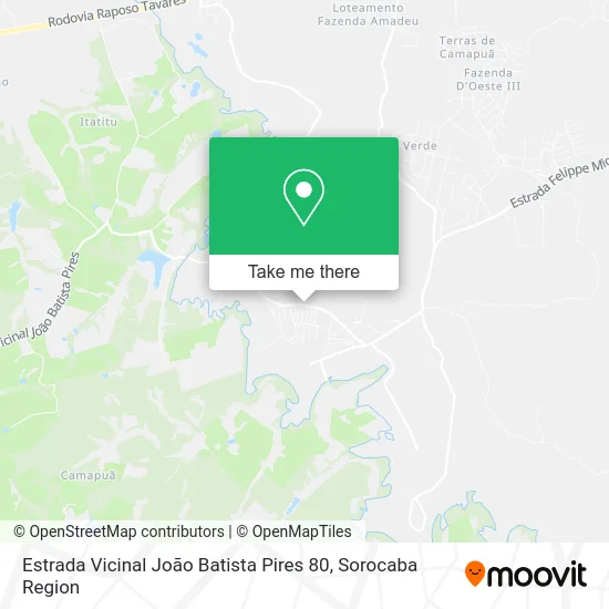 Estrada Vicinal João Batista Pires 80 map
