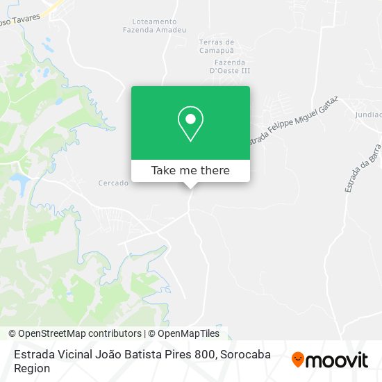 Mapa Estrada Vicinal João Batista Pires 800