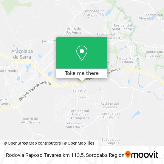 Rodovia Raposo Tavares km 113,5 map