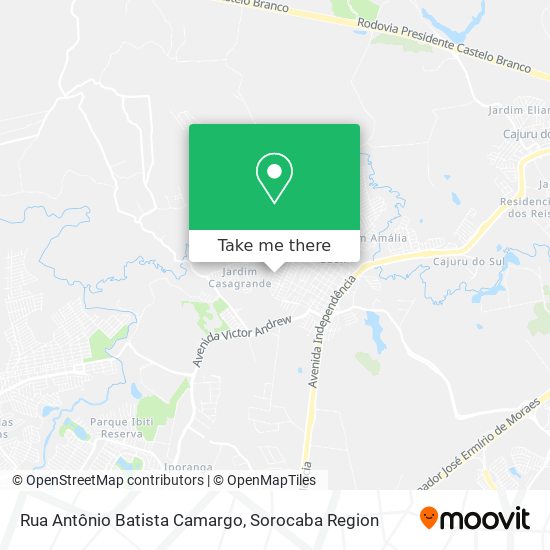 Mapa Rua Antônio Batista Camargo