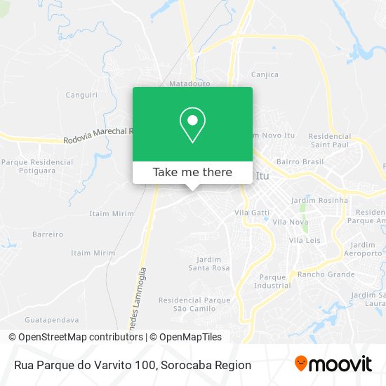 Mapa Rua Parque do Varvito 100
