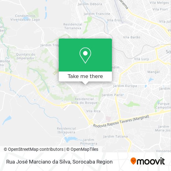 Mapa Rua José Marciano da Silva