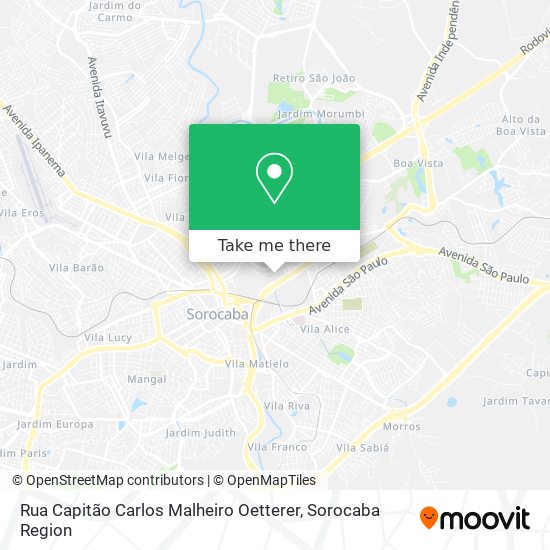 Mapa Rua Capitão Carlos Malheiro Oetterer