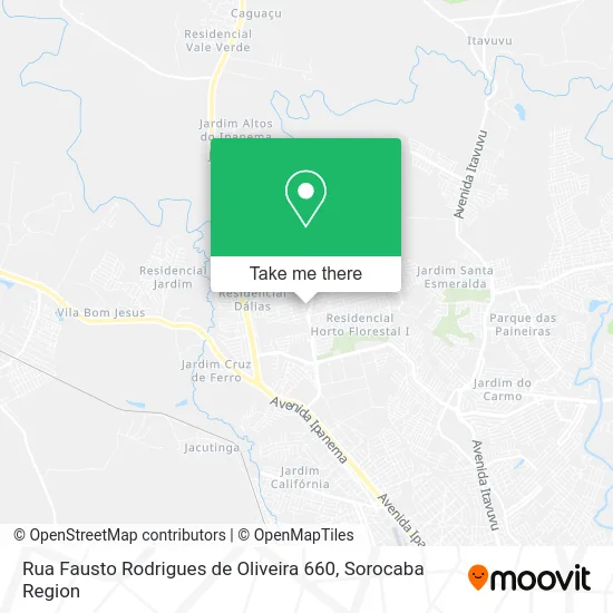Rua Fausto Rodrigues de Oliveira 660 map