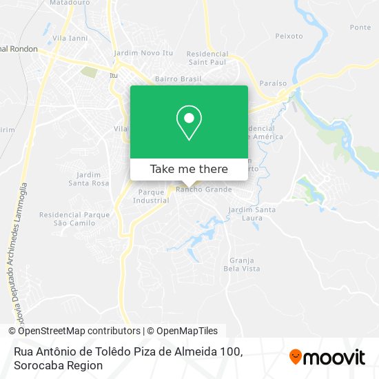 Mapa Rua Antônio de Tolêdo Piza de Almeida 100