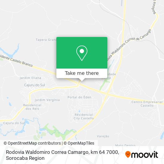 Mapa Rodovia Waldomiro Correa Camargo, km 64 7000