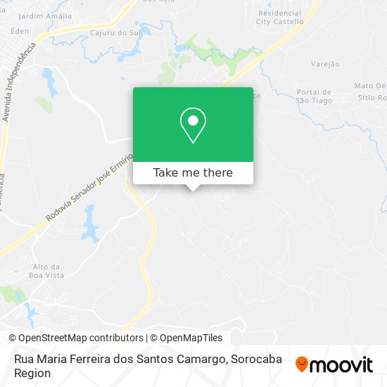 Mapa Rua Maria Ferreira dos Santos Camargo