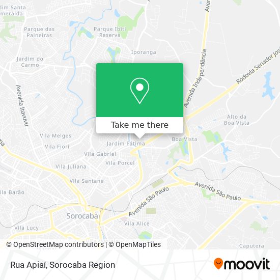 Mapa Rua Apiaí