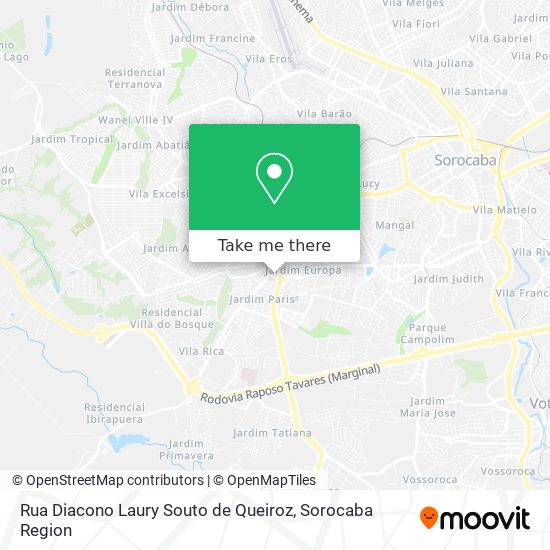 Mapa Rua Diacono Laury Souto de Queiroz