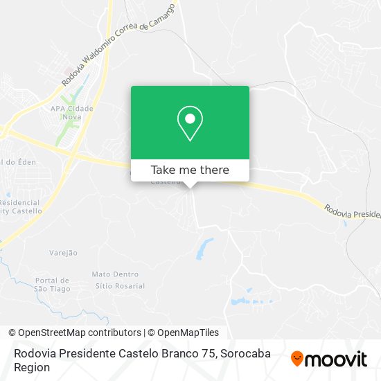 Rodovia Presidente Castelo Branco 75 map