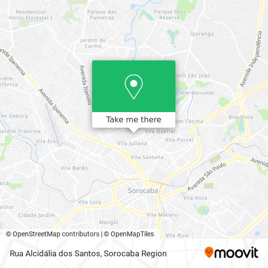 Mapa Rua Alcidália dos Santos