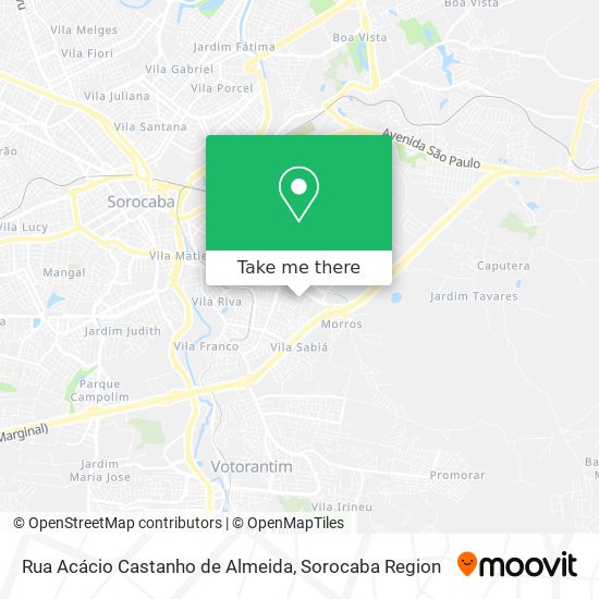 Mapa Rua Acácio Castanho de Almeida