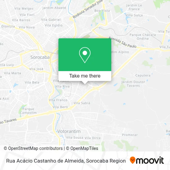 Rua Acácio Castanho de Almeida map