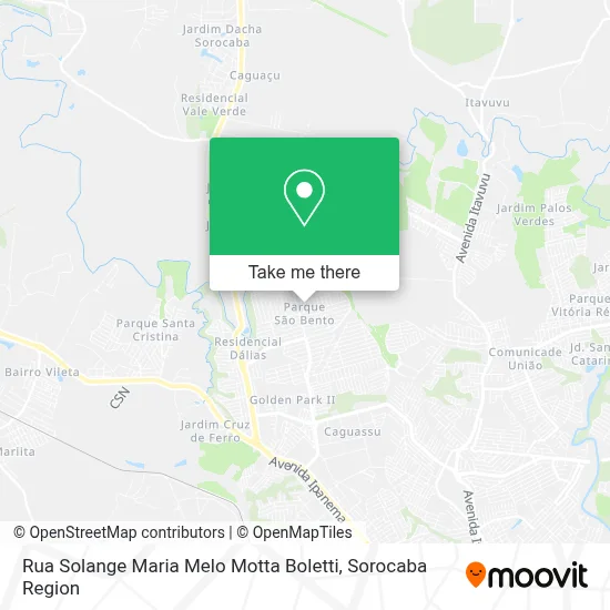 Rua Solange Maria Melo Motta Boletti map
