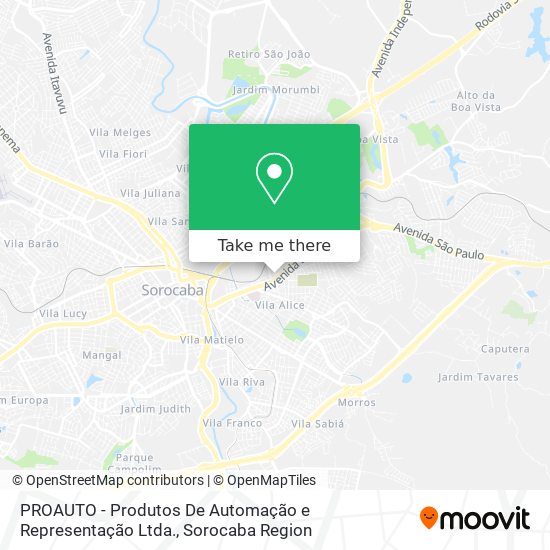 Mapa PROAUTO - Produtos De Automação e Representação Ltda.