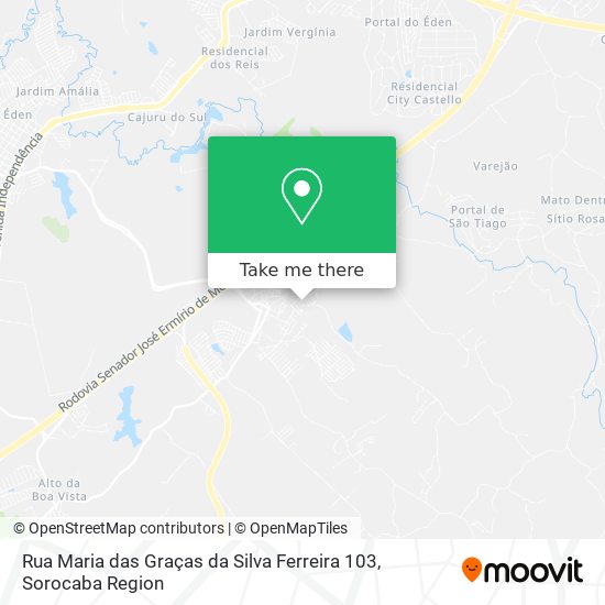 Mapa Rua Maria das Graças da Silva Ferreira 103