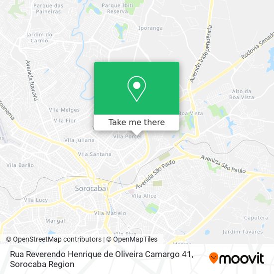 Rua Reverendo Henrique de Oliveira Camargo 41 map