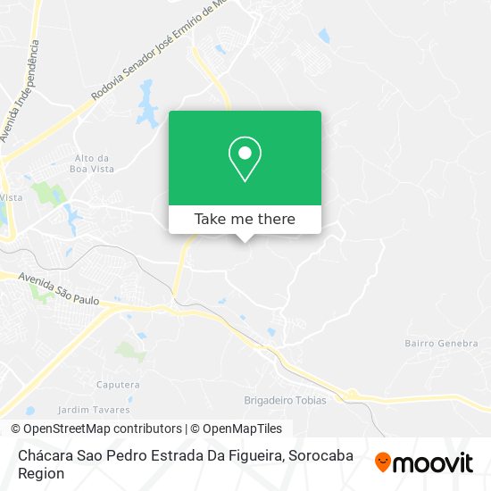 Mapa Chácara Sao Pedro Estrada Da Figueira