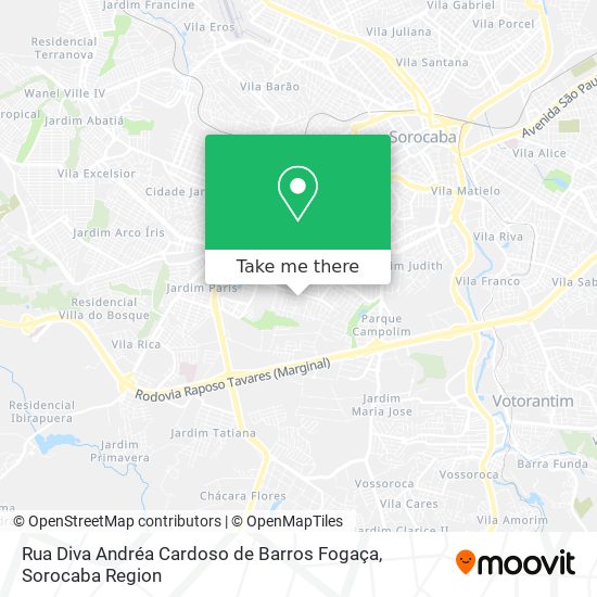 Rua Diva Andréa Cardoso de Barros Fogaça map