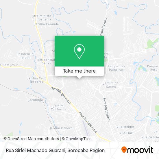 Mapa Rua Sirlei Machado Guarani