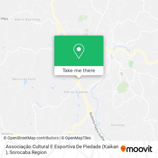 Associação Cultural E Esportiva De Piedade (Kaikan ) map