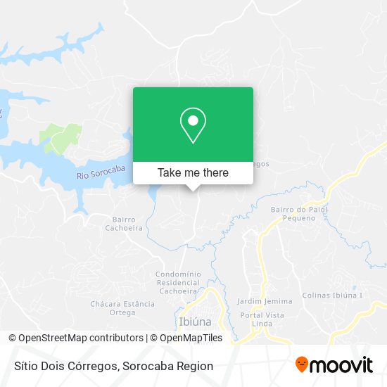 Sítio Dois Córregos map