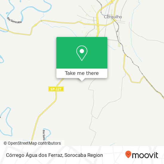 Córrego Água dos Ferraz map