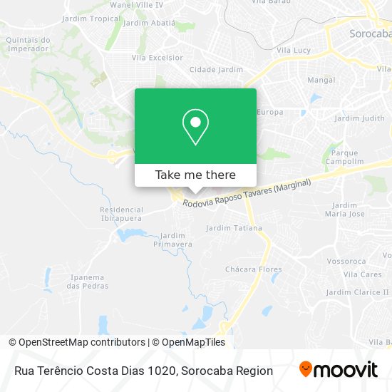 Mapa Rua Terêncio Costa Dias 1020