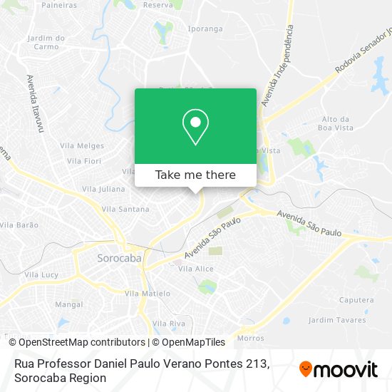 Mapa Rua Professor Daniel Paulo Verano Pontes 213