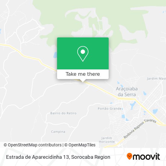 Estrada de Aparecidinha 13 map