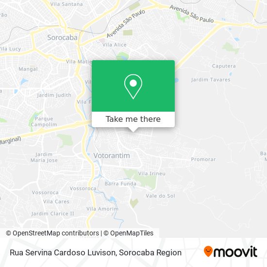 Mapa Rua Servina Cardoso Luvison